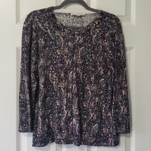 Loft floral button down cardigan XL